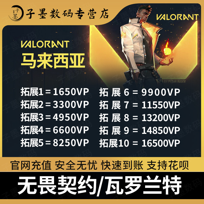 valorant瓦罗兰特马来西亚服VP点数 无畏契约马来区代充值 特战英豪瓦洛兰特转区自助发货代注册怎么看?