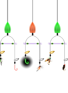 纳米小虫钩白条路亚苍蝇钩马口飞蝇钩套装绑好瓜子亮片成品助抛器