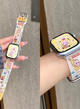 适用华为Fit4表带卡通女款fit4pro手表fit3可爱趣味GT6pro女士18mm22接口gt5高级感gt3针扣式替换腕带gt4新款