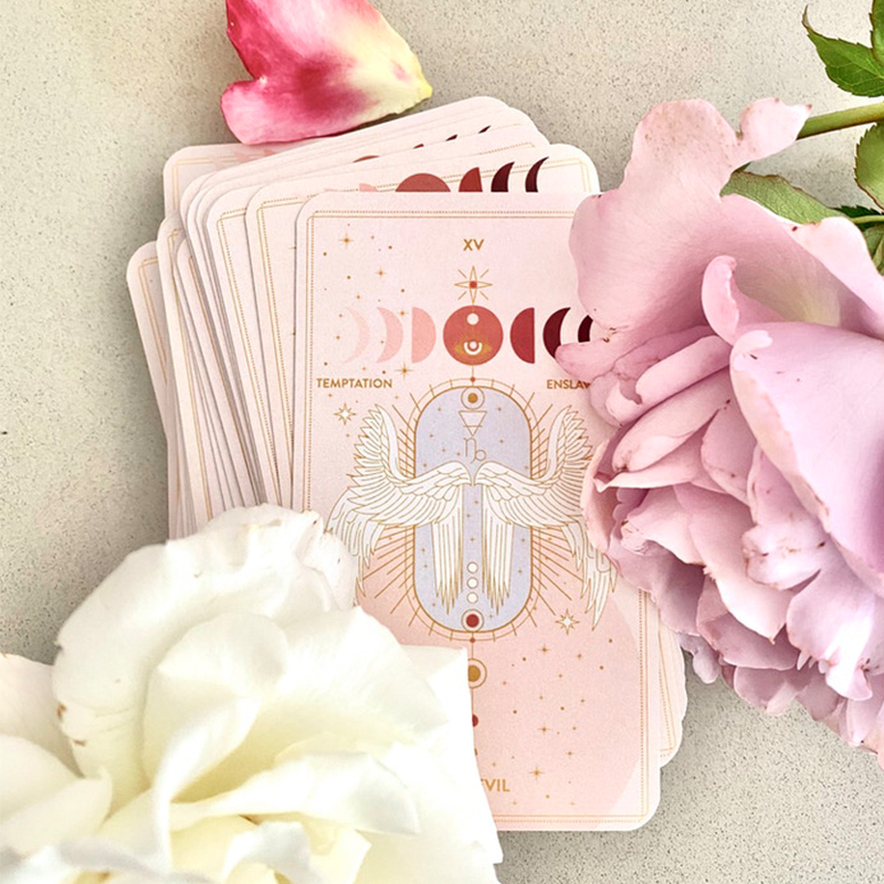 【现货】进口正版原装英文78张 The Destiny tarot粉色镀金塔罗牌