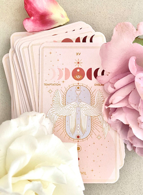 【现货】进口正版原装英文78张 The Destiny tarot粉色镀金塔罗牌
