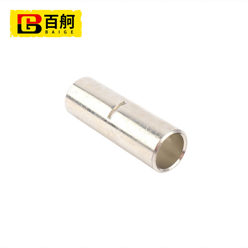 百舸镀锡紫铜GTY端头引进型铜管中间端子接线铜鼻子GTY-16100只装
