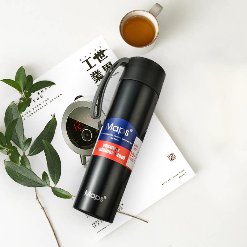 美派斯保温杯xx16-350不锈钢黑色保温保冷车载男女商务杯子350ml