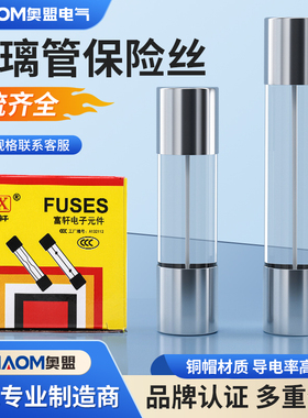 玻璃管保险丝6X30保险管1A 2A 3A 5A 6A8A10A15A 20A熔断器5*20