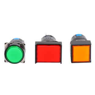 按钮开关LA16Y-11点动自复位自锁 LA16-11小型圆形电源16mm银触点