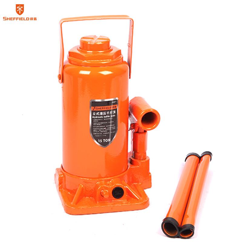 钢盾SHEFFIELDS160017立式液压千斤顶15T橙色
