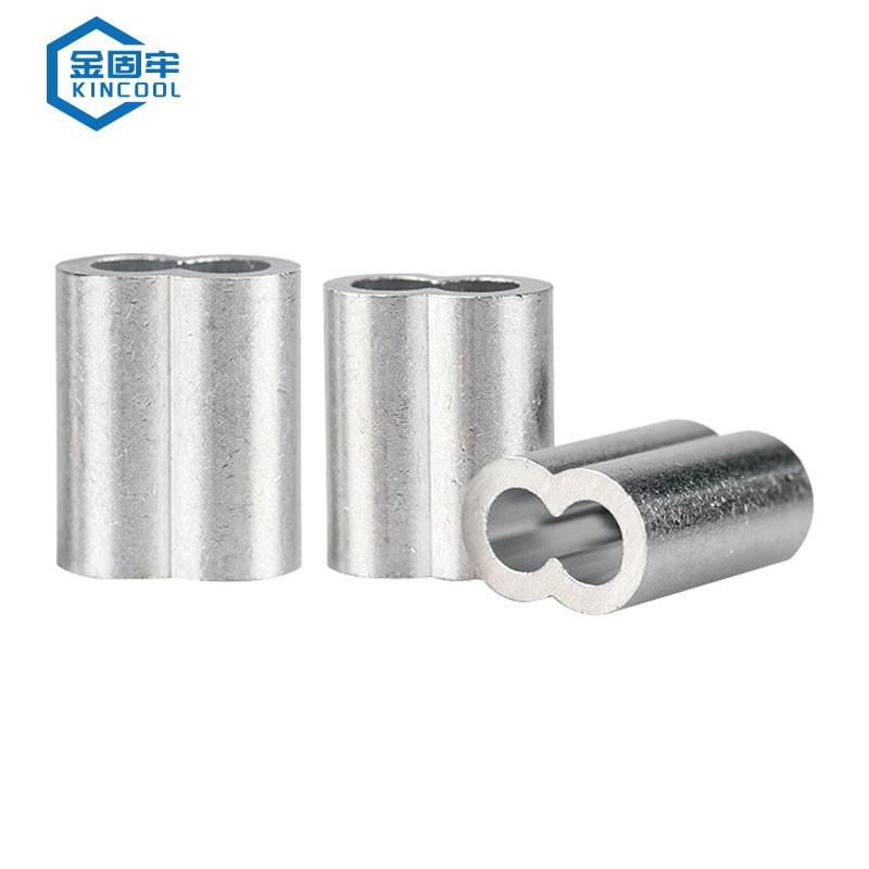 金固牢KCll-49八字铝套双孔铝扣钢丝绳夹头M2(100个)