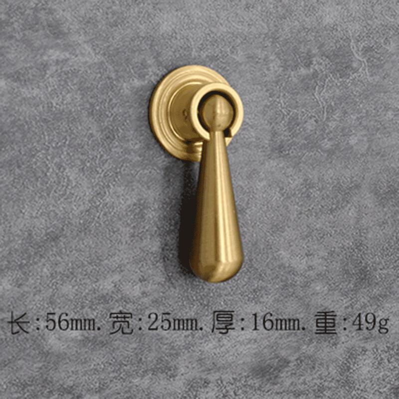 宝帝罗(BODILO)新中式抽屉小拉手单孔拉手金色轻奢全铜黄铜铜色衣