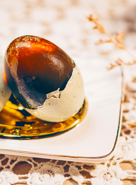 鸿狮皮蛋松花蛋无铅工艺溏心70g20枚整箱广东手工大鸭蛋即食变蛋