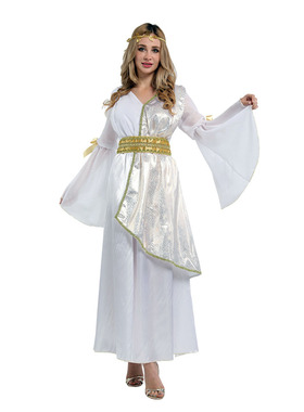 年会主持表演希腊女神白色cosplay服装女神话故事主题万圣节cos服