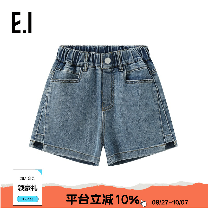 ei童装女童牛仔短裤休闲亲子装