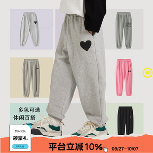 女童休閑衛褲 ei同款 商場同款 親子裝 新款 寬松束腳褲 秋裝