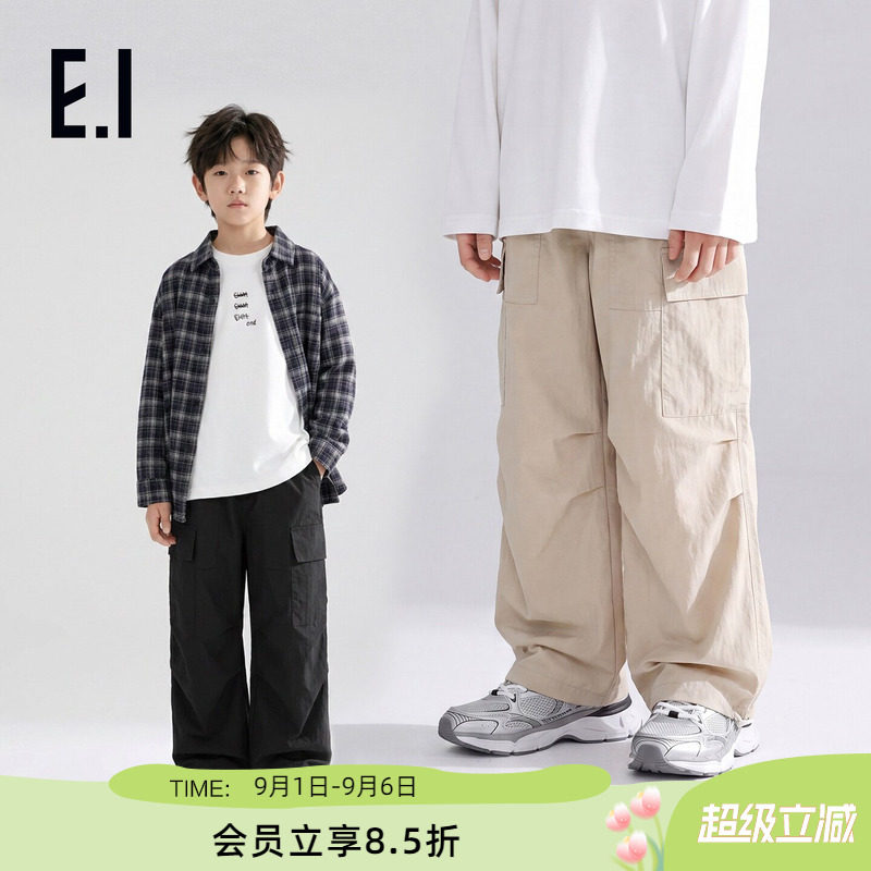 ei童装儿童工装直筒裤图片