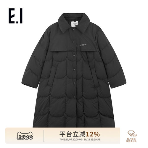 ei童装女童过膝长款羽绒服