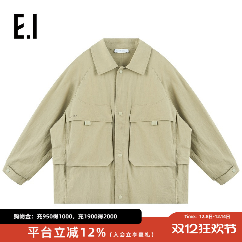 ei童装儿童户外工装衬衫外套