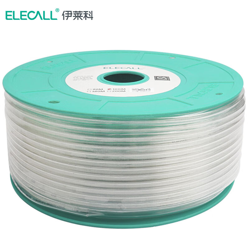 伊莱科（ELECALL）PU气管6*4(透明)200M空压机气泵气动软管高压风