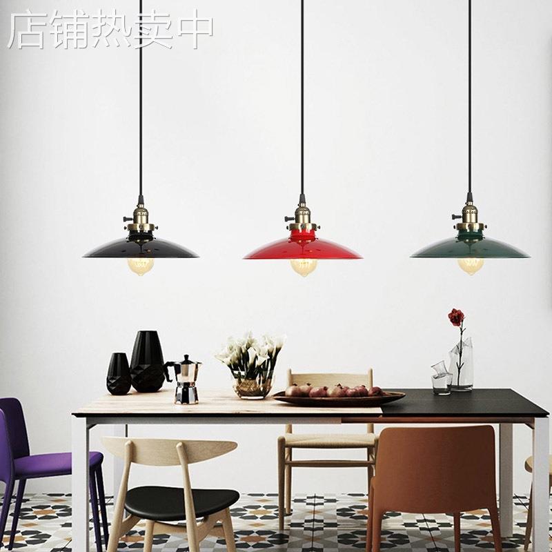 北欧吊灯现代个性loft美式乡村灯具创意餐厅吧台铁艺单头工业吊灯
