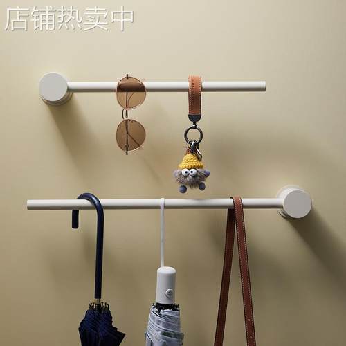 【厂家直销】奶油简约风格全铜毛巾架免打孔卫生间艺术毛巾杆浴室