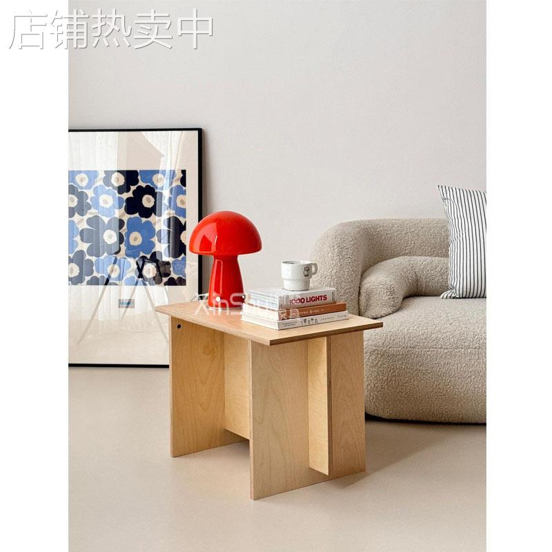 韩国ins咖啡店桌子长凳茶几服装店陈列置物架拍照道具边几小茶几