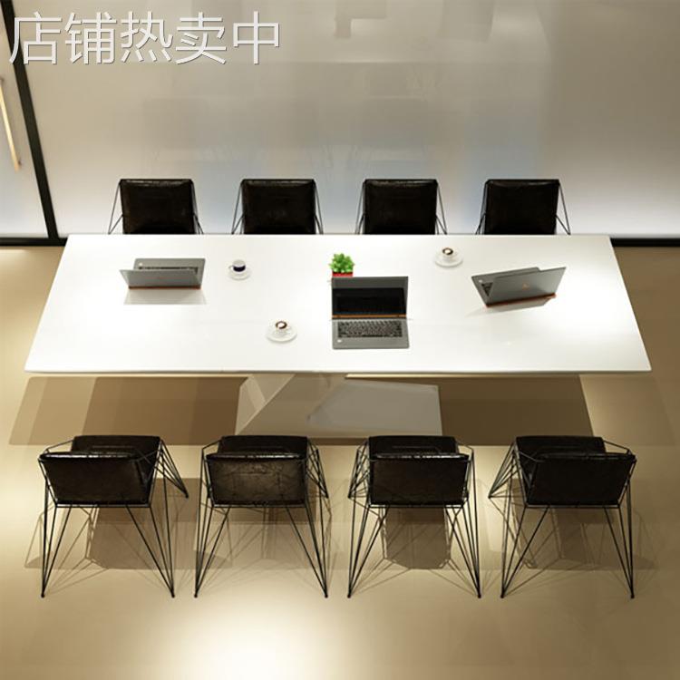 创意办公桌简约现代时尚白色烤漆老板桌总裁桌大班桌高端大气