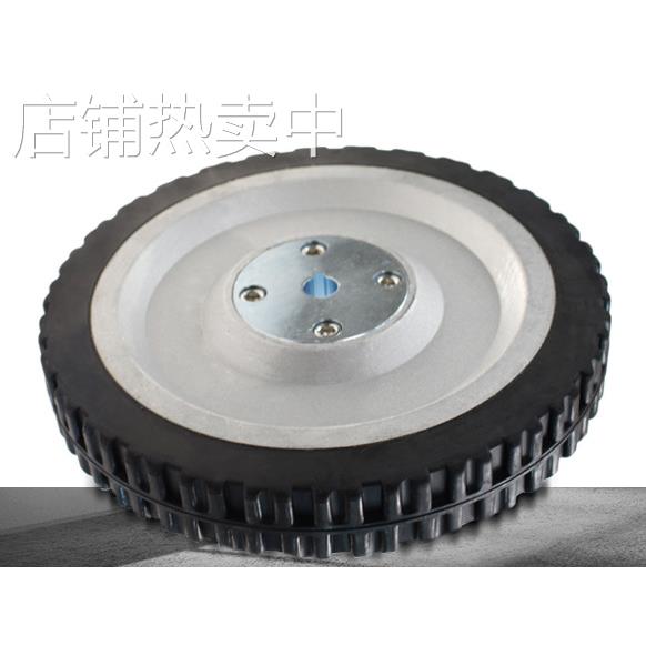 铝芯键槽脚轮非标定制橡胶轮子8寸agv驱动轮机器人主动轮200*30mm