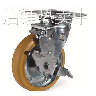 J-CTB02-D150-RD 6寸防静电边刹 怡合达正方形底板120*120脚轮