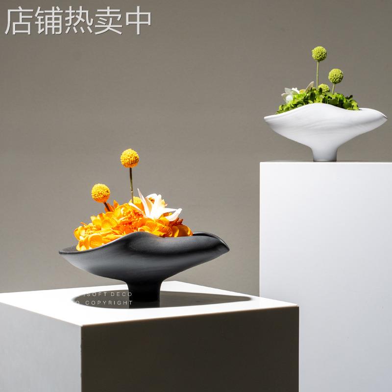 高级感新中式绿植仿真花干花样板间洽谈桌客厅酒店餐饮茶楼装饰花