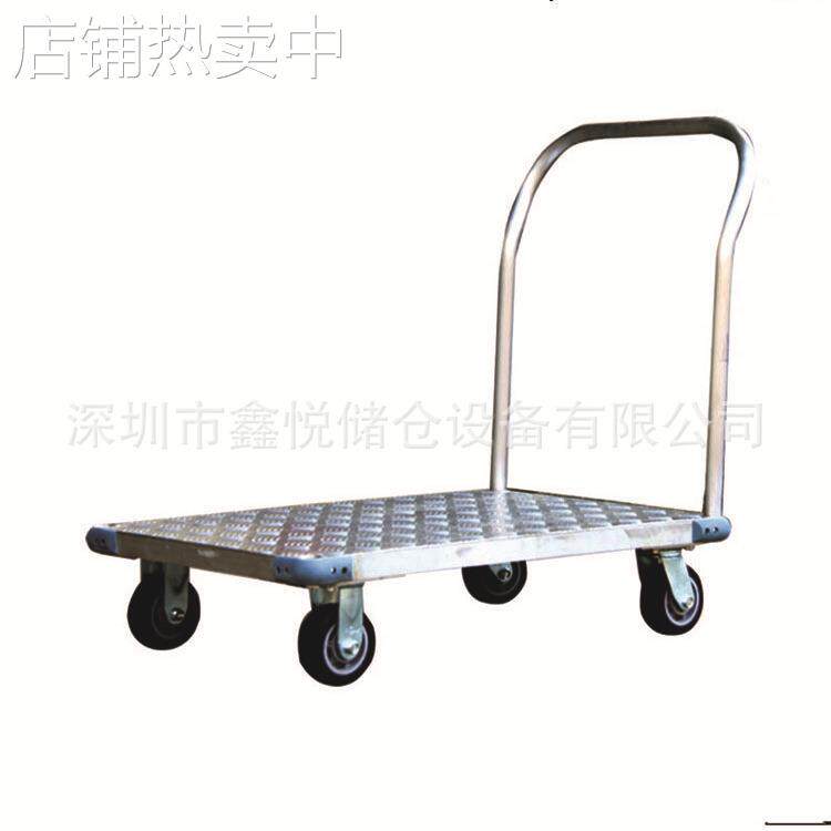 重型铝制移动平板车钢制手推平板车不锈钢轻型工具推车移动手推车