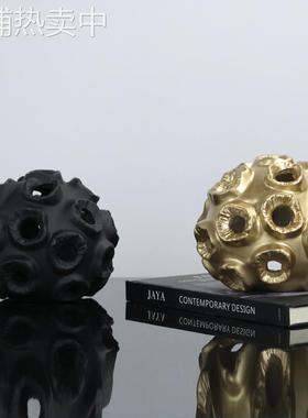 现代简约客厅电视柜摆件家居软装饰品酒店民宿样板间创意花球摆设