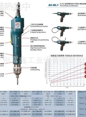 台湾CONOS技友电动螺丝刀:电动起子AC-215BL-18 AC-225BL-18
