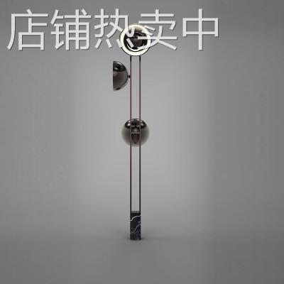 设计师新款客厅样板间落地灯北欧三头大理石卧室床头书房立式灯具