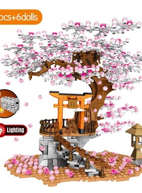 SEMBO City Street View Idea Sakura Inari Shrine Bricks Frien