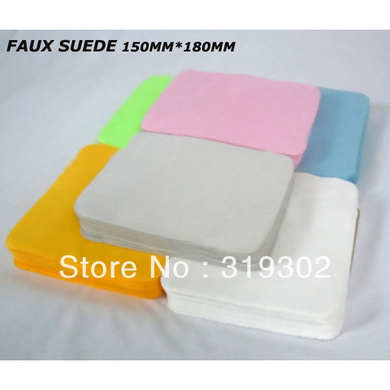 peekaboo customized logos 18*15cm high quality faux suede m