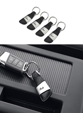 Car Key Chain Leather Keyring Keyfob for Audi A3 8P 8L 8V A4