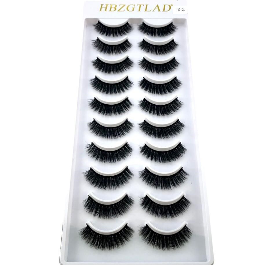 new 2/10 pairs handmade 3d mink lashes short false eyelashes