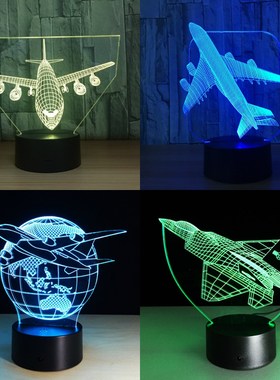 ouch Remote Control Air Plane 3D Light LED able Lamp Optical
