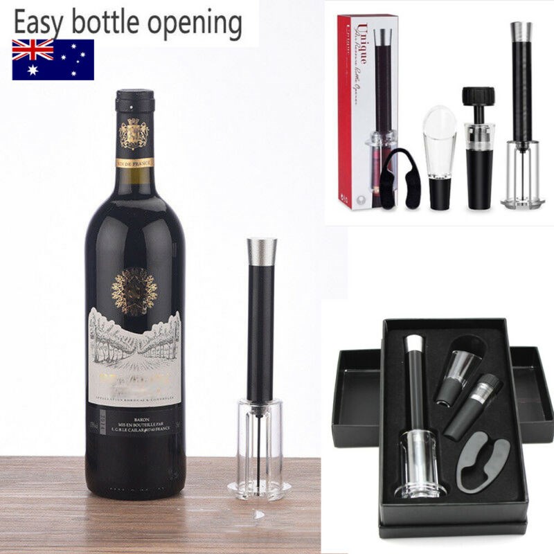 1 set wine bottle opener cordless cork remover easy air pump