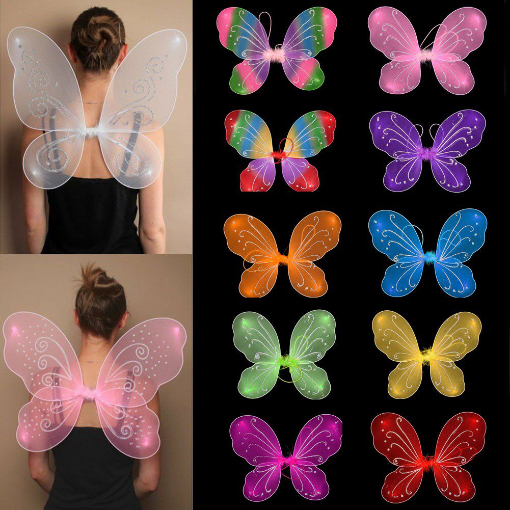42cm hot princess kids girl fairy butterfly wings fancy dre