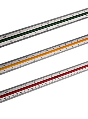 Plastic Triangular Scale Ruler 3 Sides for Architecture Dra