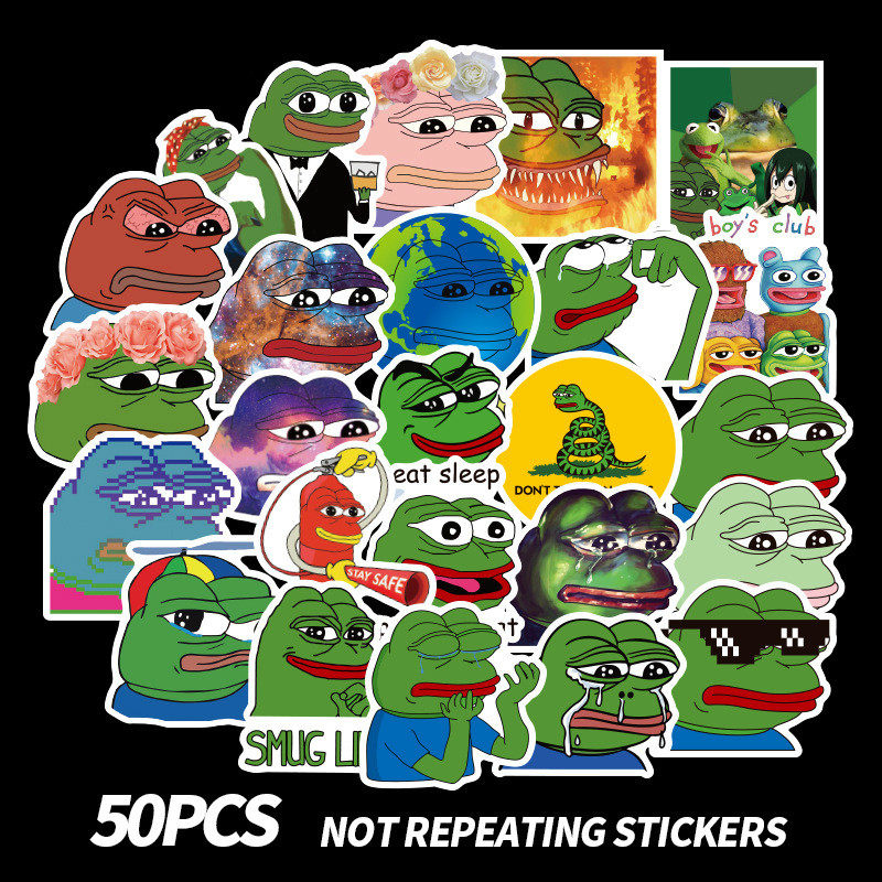 pepe frog sticker freezer suitcase animal motorcycle decals