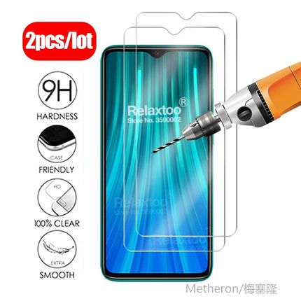 2pcs/lot protective Glass redmi note 8 pro screen protector