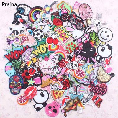 30Pcs Random Mixed Anime Patch Set Iron Sew On Patches Carto