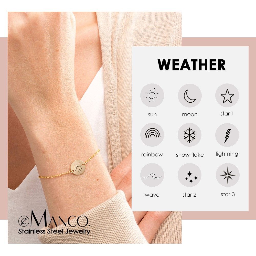 emanco personalized engrave designer initial braclets for w