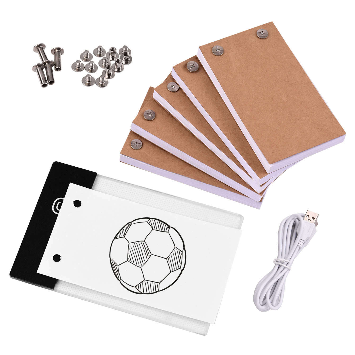 drawing paper flipbook flip book kit with light pad led ligh