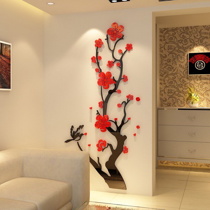 plum blossom flower 3d stickers home traditional chinese st