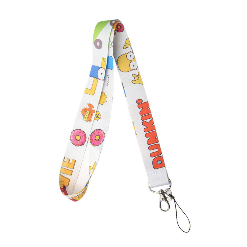 cartoon funny keychain lanyard for keys id card badge holde