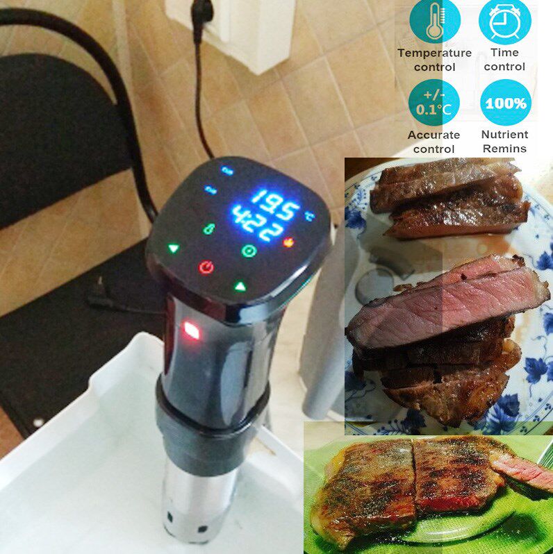 digital 2nd generation stainless steel sous vide cooker ipx7