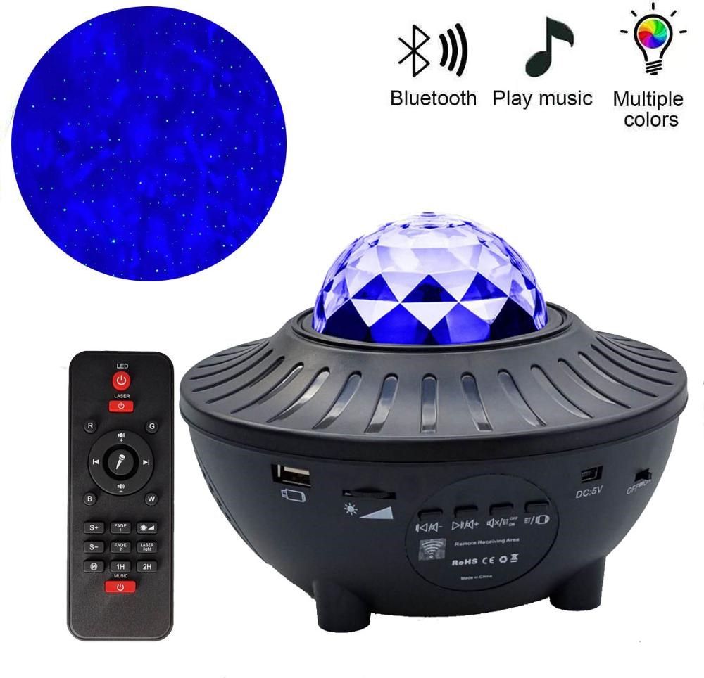 10 colors ocean waving light starry sky projector star night