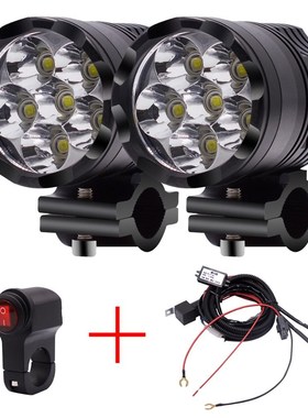 Motorcycle Led Headlight Work Light Offroad Lights Spot Outd