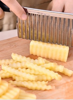 French Fry Cutter Stainless Steel Potato Wavy Edged Cutter K